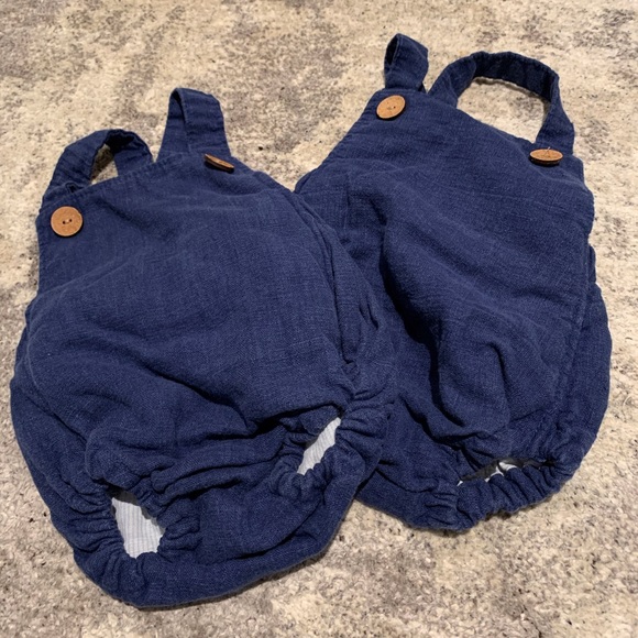 0-3m handmade linen bubble romper - Picture 4 of 6